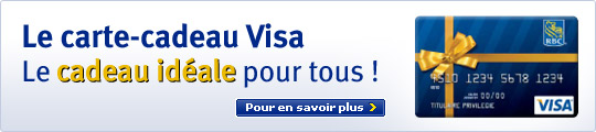 Le carte-cadeau Visa. Le cadeau parfait durant les F&ecirc;tes ! Pour en savoir plus >