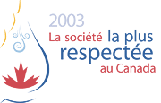 ��Soci�t� la plus respect�e au Canada�� - embl�me