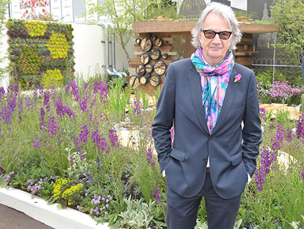 Paul Smith, designer, visits the garden on the opening day
