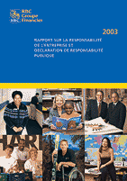 Rapport sur la responsabilit de l'entreprise et Dclaration de Responsabilit publique 2003