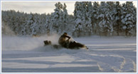 Banking by Snowmobile 