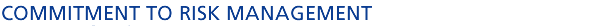 Commitment to Risk Management