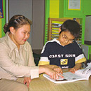Nunavut students Charlotte Lyle and Elijah Aitoak