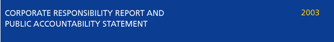 Corporate Responsibility Report and Public Accountability Statement