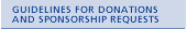 Guidelines for donation and sponsorhip requests