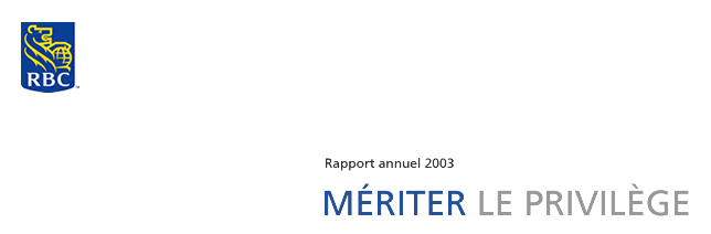 RBC Rapport annuel 2003