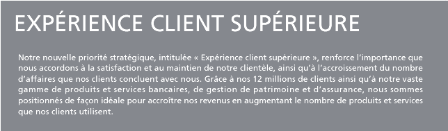 Exp&eacute;rience client superi�ure