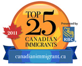 Appel de candidatures pour le prix des 25 grands immigrants au Canada 2011