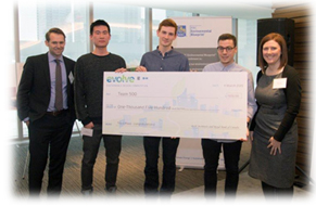 The third place team, Samuel Walther-Battista, Zheng Li and Alex Vanderlee were from Dalhousie University and received $1,500. 