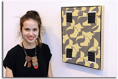 Vanessa Maltese, winner of the 2012 RBC 
                    Canadian Painting Competiton, and her work, Balaclava