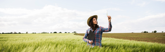 Woman standing in a field