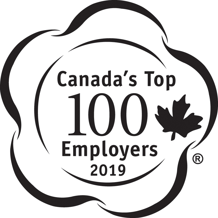 Canada's Top 100 Employers 2019. Logo.