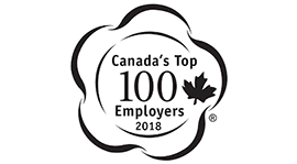 Canada's Top 100 Employers 2018. Logo.