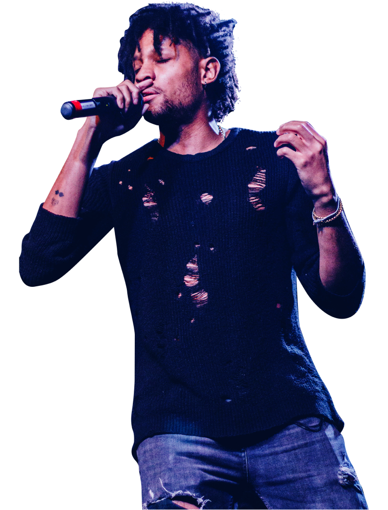 Person holding microphone