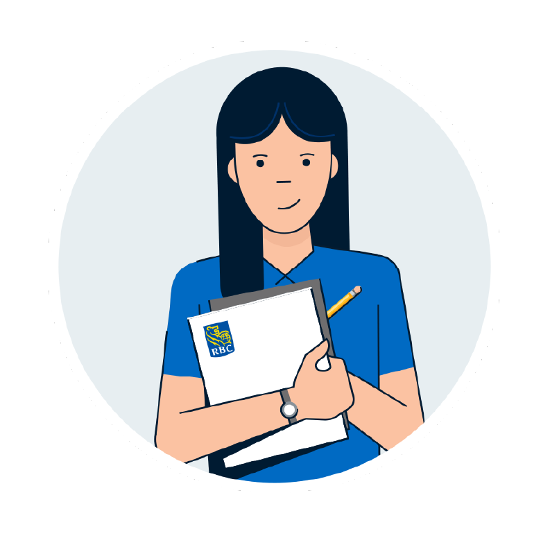 Young woman with RBC clipboard