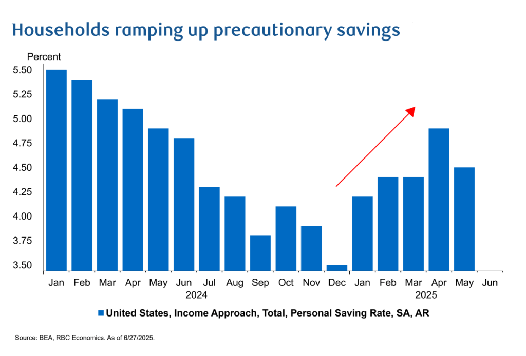 Household Ramping up Precautionary Savings 