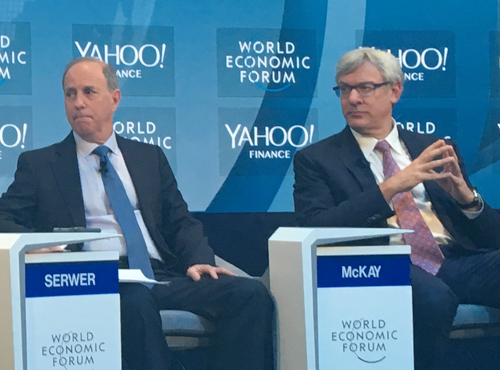 Le chef de la direction de RBC M. Dave Mckay au Forum économique mondial de Davos