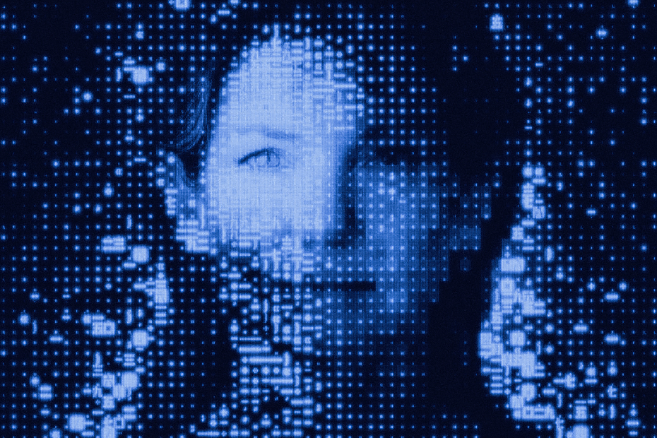 Fingerprint made of digital code