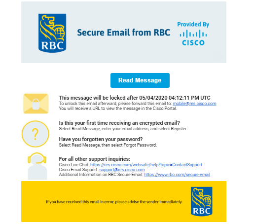 sample secure email